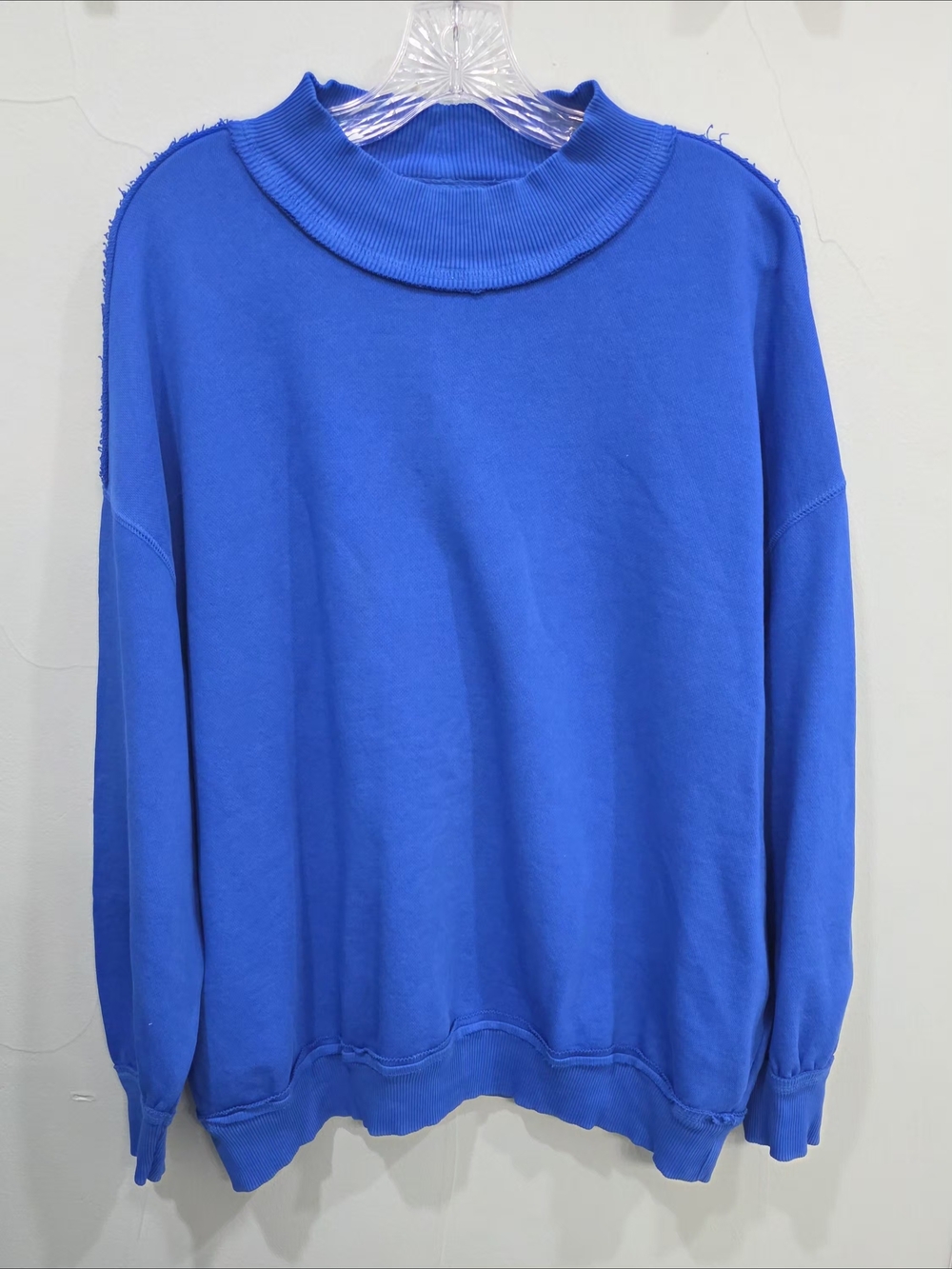 Free People We The Free Palm Springs Mock Neck Pullover - Saphire Blue - Picture 3 of 6